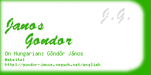 janos gondor business card